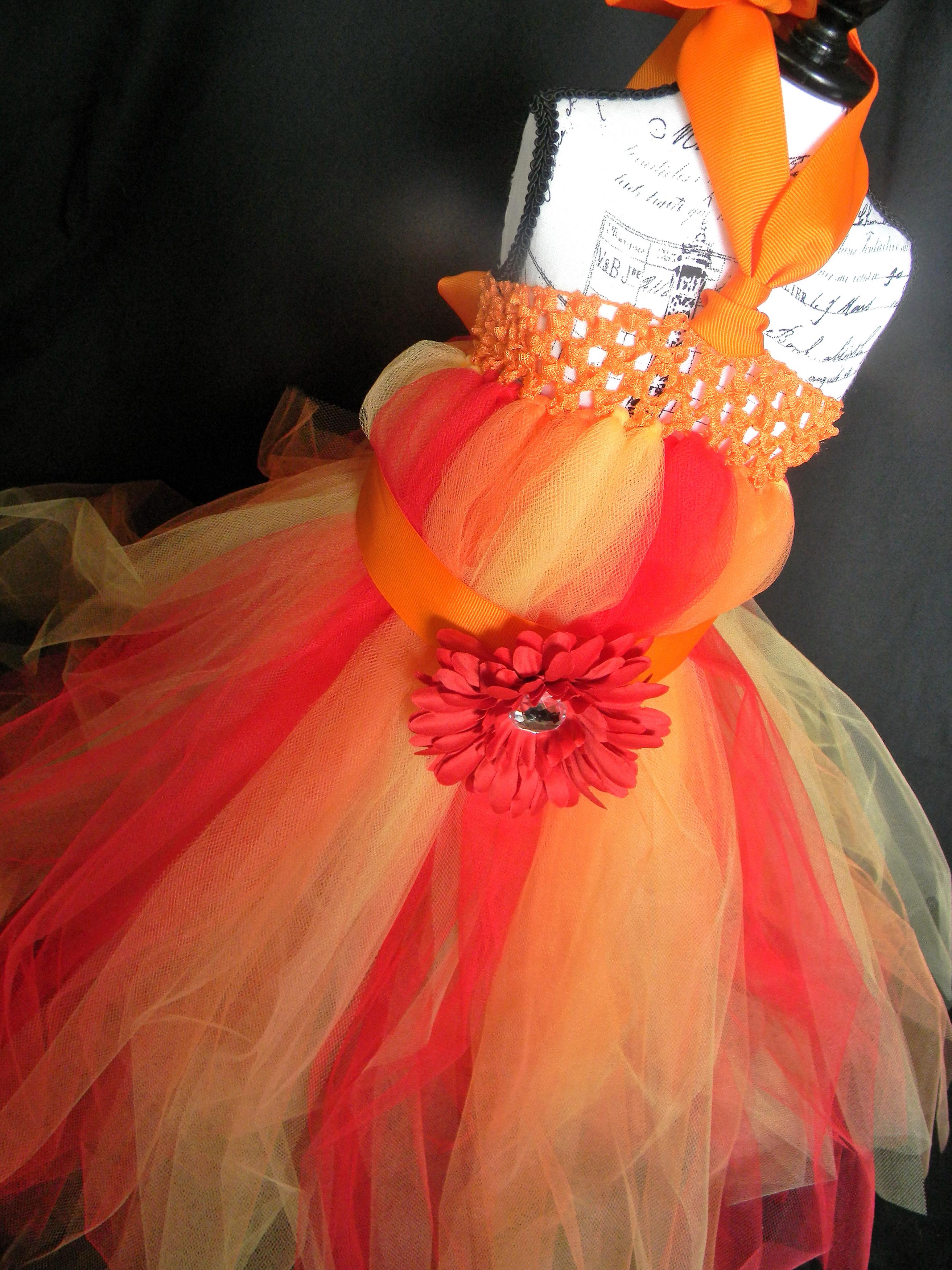 orange tutu dress